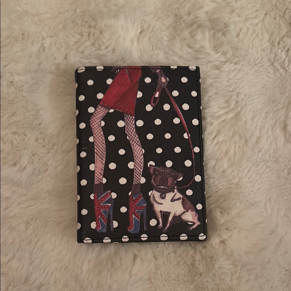 Polka Dot Wallet with Dog Print
